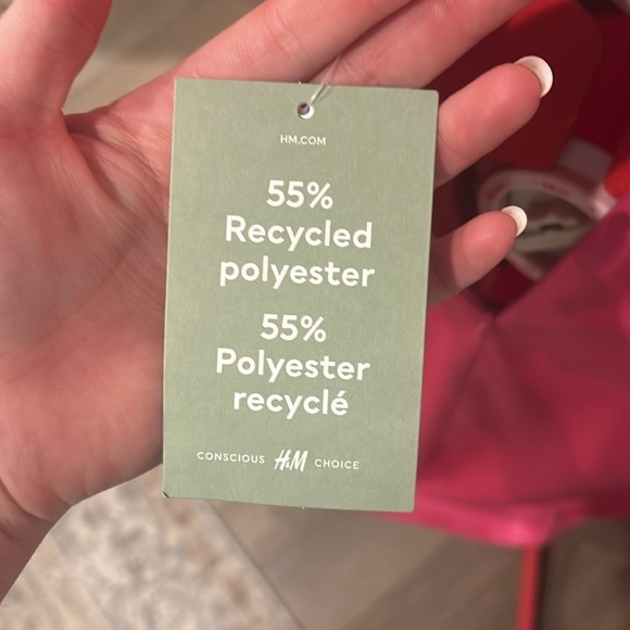 NWT H&M Hot Pink Satin Like Backless Long Sleeve Maxi Party Dress Size Medium - Picture 7 of 7